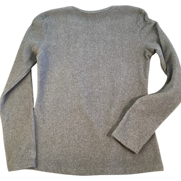 Cuddl Duds Top Light Gray Fleecewear With Stretch Long Sleeve Crewneck Medium - Picture 5 of 8